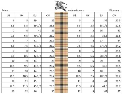 how big is burberry|Burberry size chart pdf.